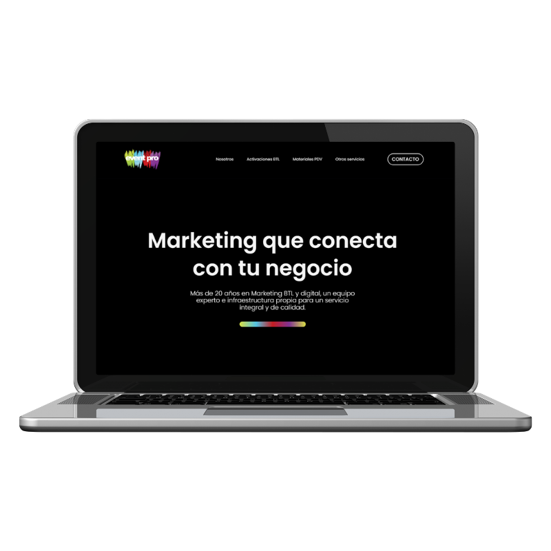 Mockup laptop agencia de marketing